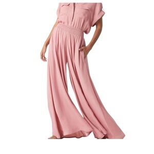 Misa Pants Pilar Rose Misa Los Angeles Women's Pink Wide-Leg Pants Only Sz Large